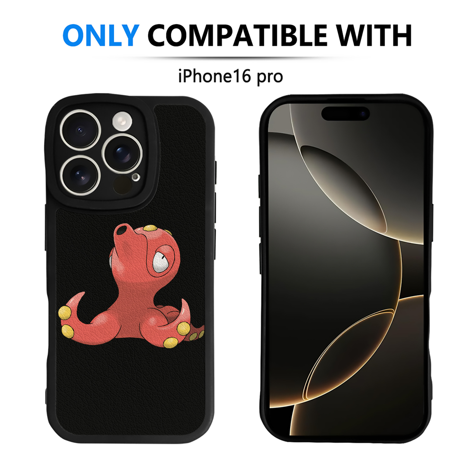 （画像用） ポケットモンスター Pokémon 【iPhone 16シリーズ対応】シリコンスマホケース（レザー調） 材質：シリコン